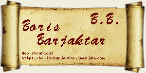 Boris Barjaktar vizit kartica